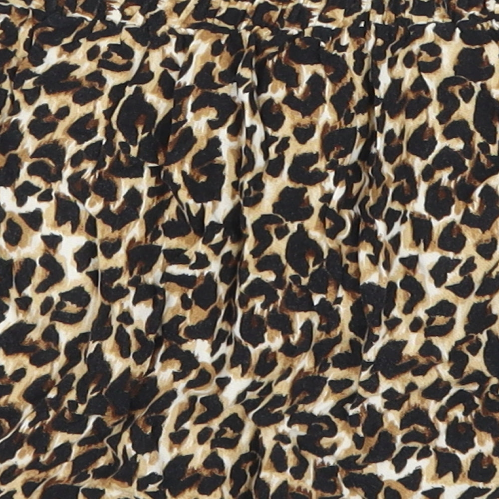 F&F Girls Brown Animal Print Skater Skirt Size 4-5 Years