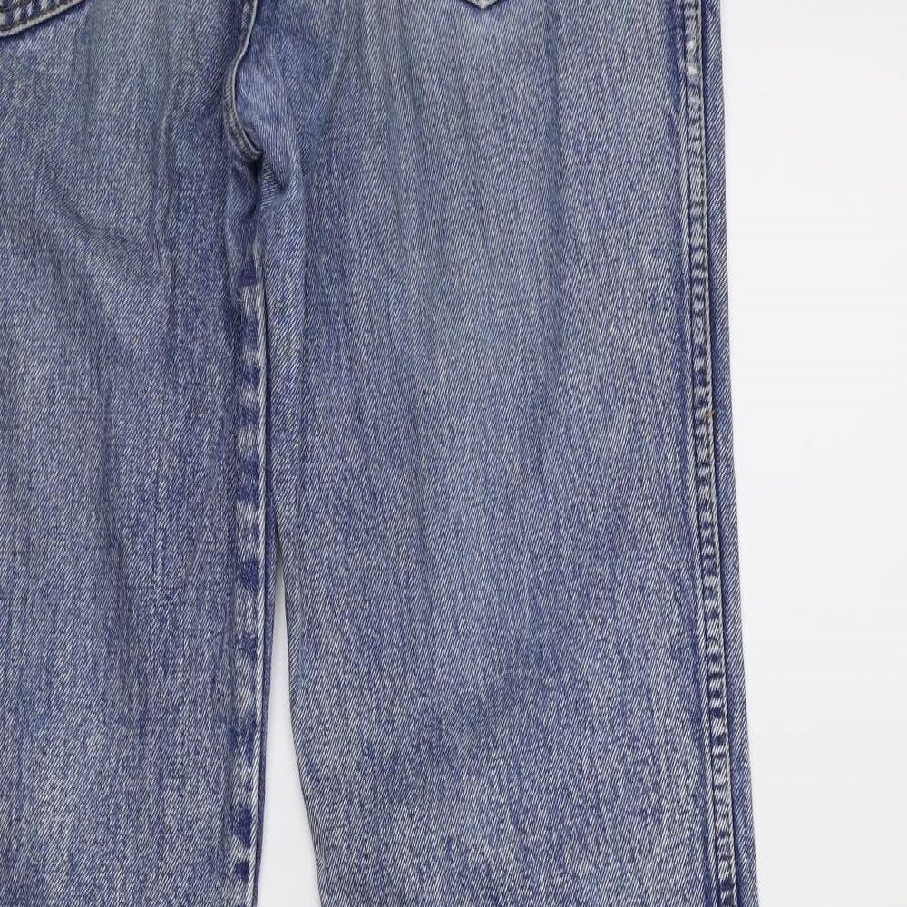 Preworn Womens Blue Denim Straight Jeans Size 32 in L30 in