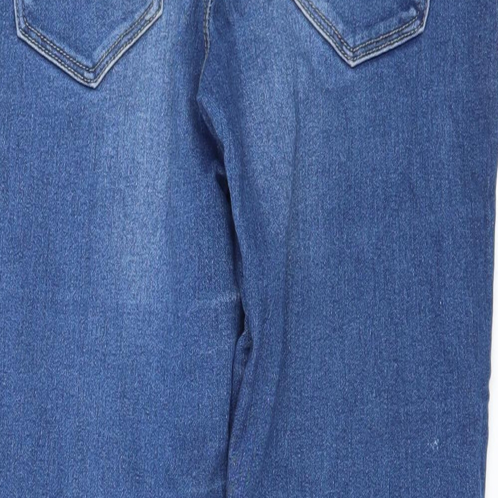 Denim & Co. Womens Blue Denim Skinny Jeans Size 10 L25 in