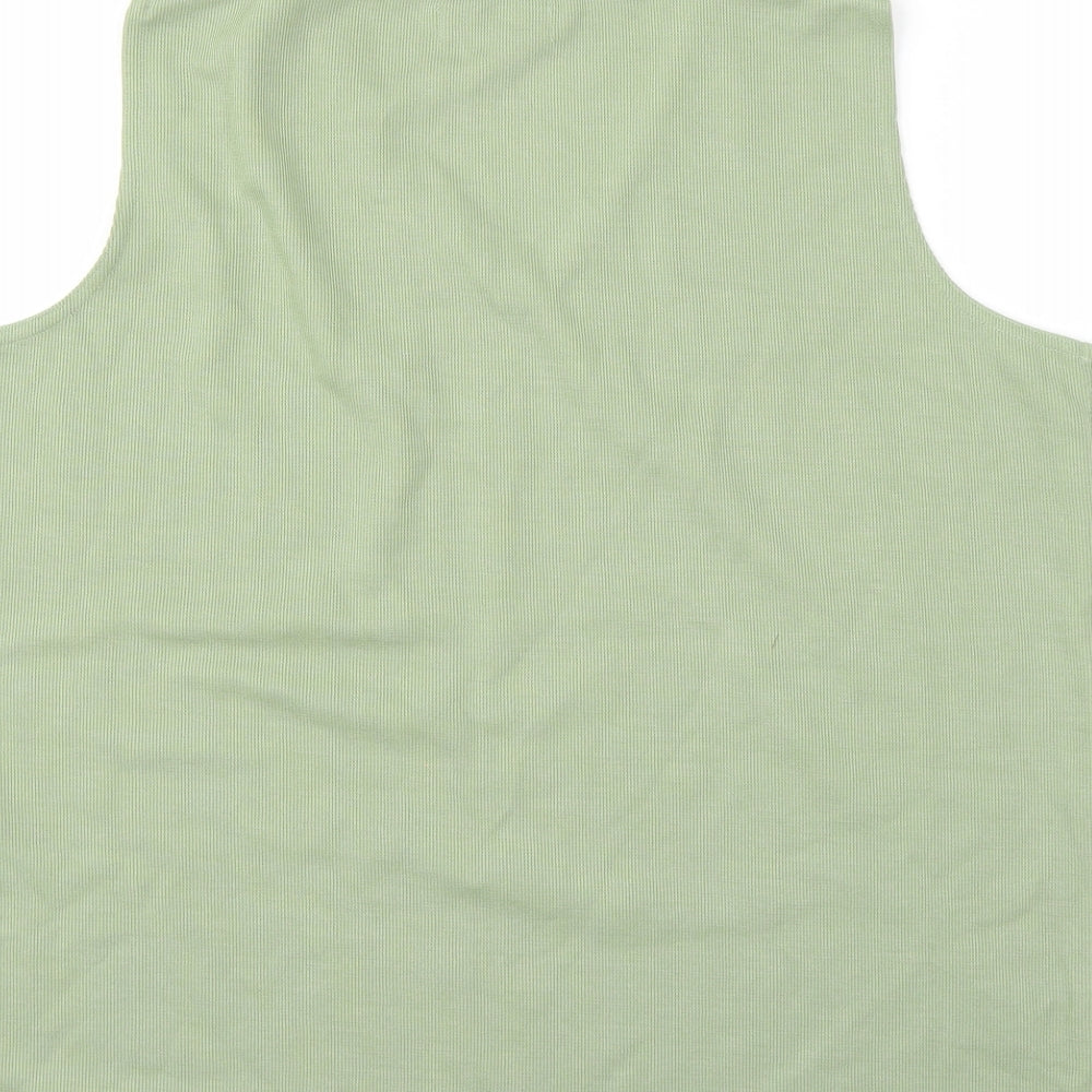 Bonmarché Womens Green Floral Basic T-Shirt Size M
