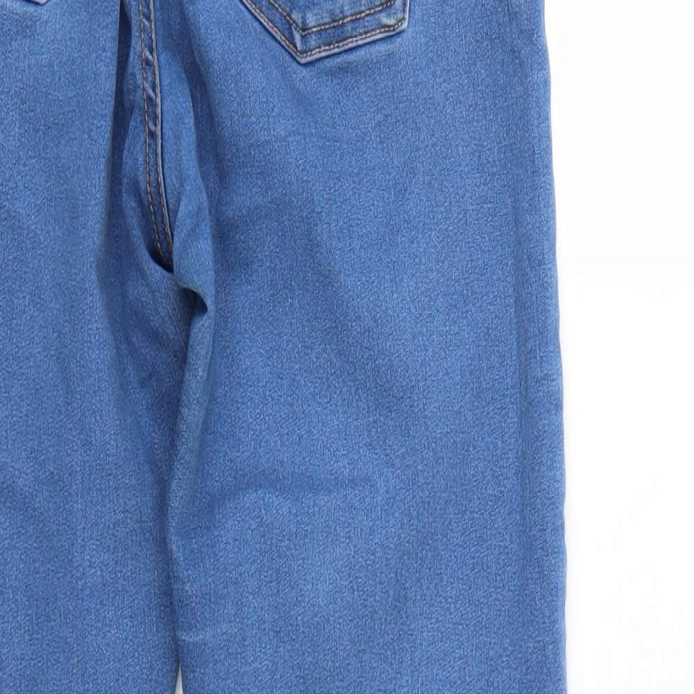 Denim & Co. Womens Blue Denim Tapered Jeans Size 12 L28 in