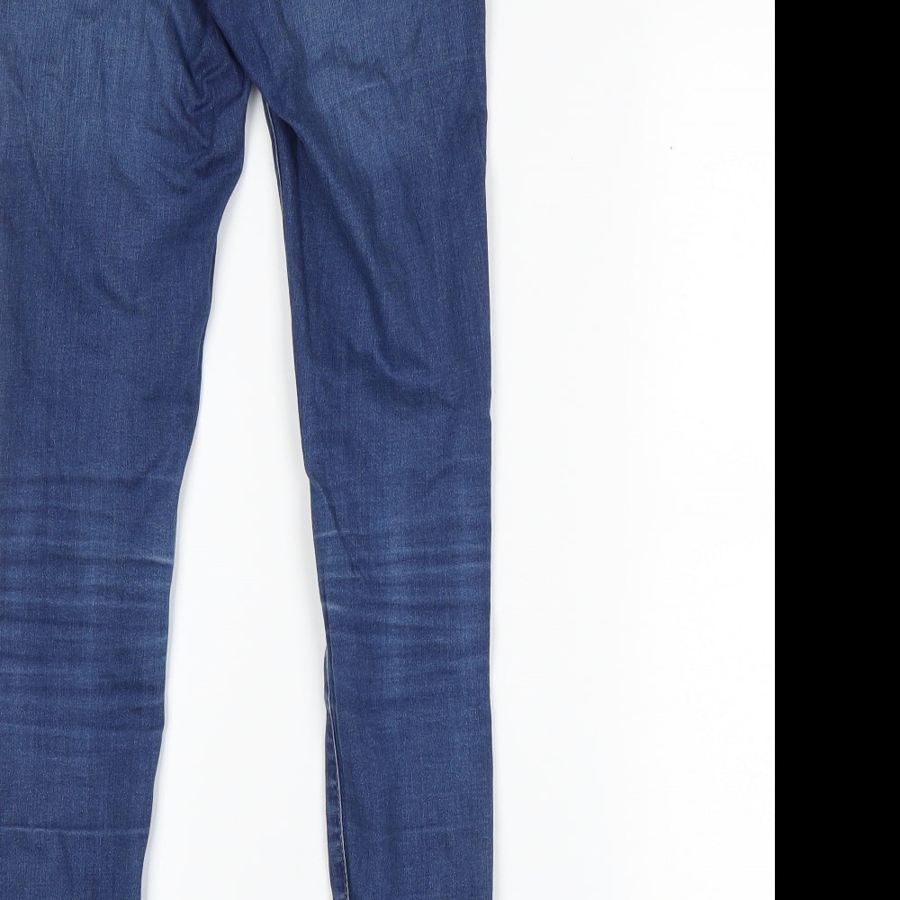 Topshop Womens Blue Denim Skinny Jeans Size 25 in L32 in