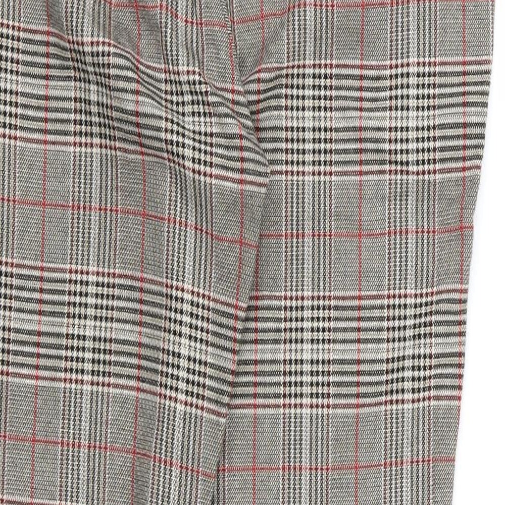 River Island Womens Beige Check Trousers Size 34 in L27 in