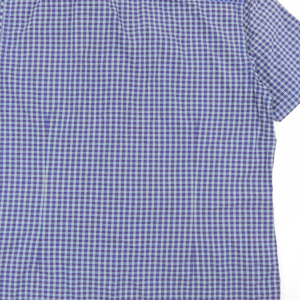Burton London Mens Blue Check Button-Up Size XL