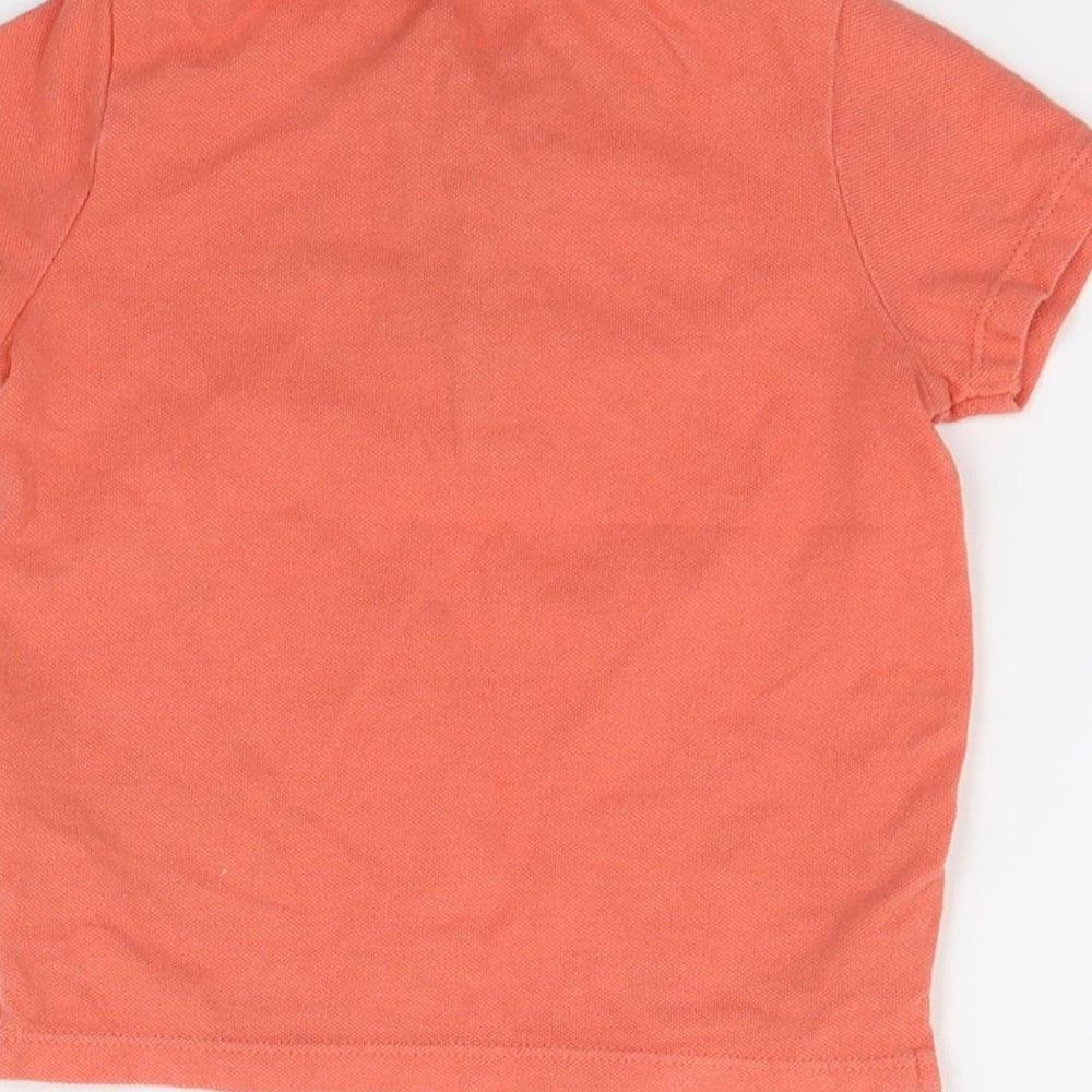 fred & flo Orange Basic Polo Size 12-18 Months