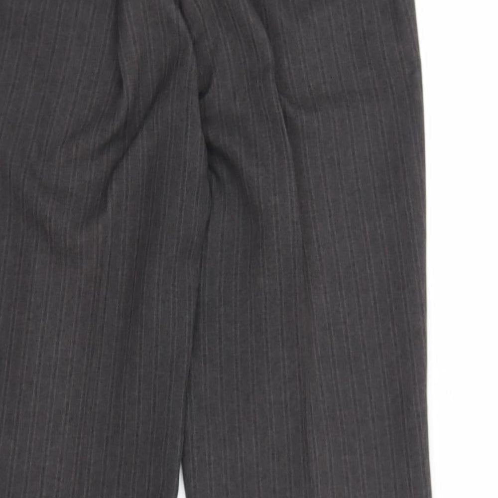 BM Womens Brown Striped Trousers Size 10 L26 in