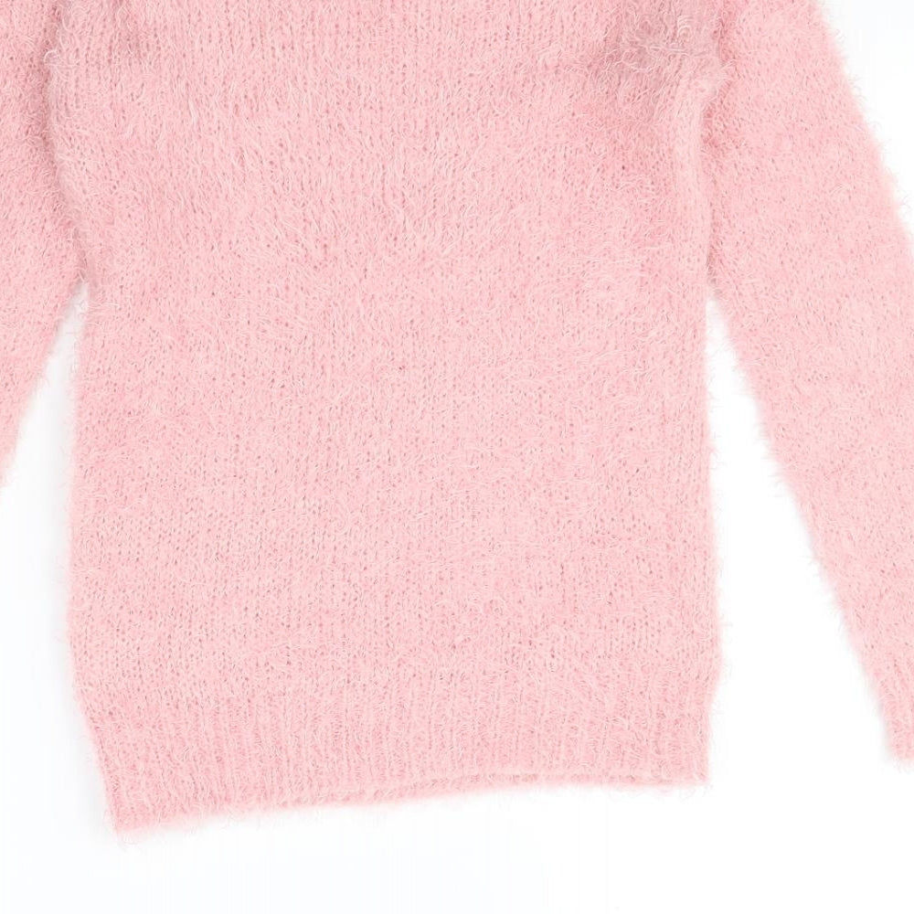 Lottie Loves Womens Pink Pullover Jumper Size XS