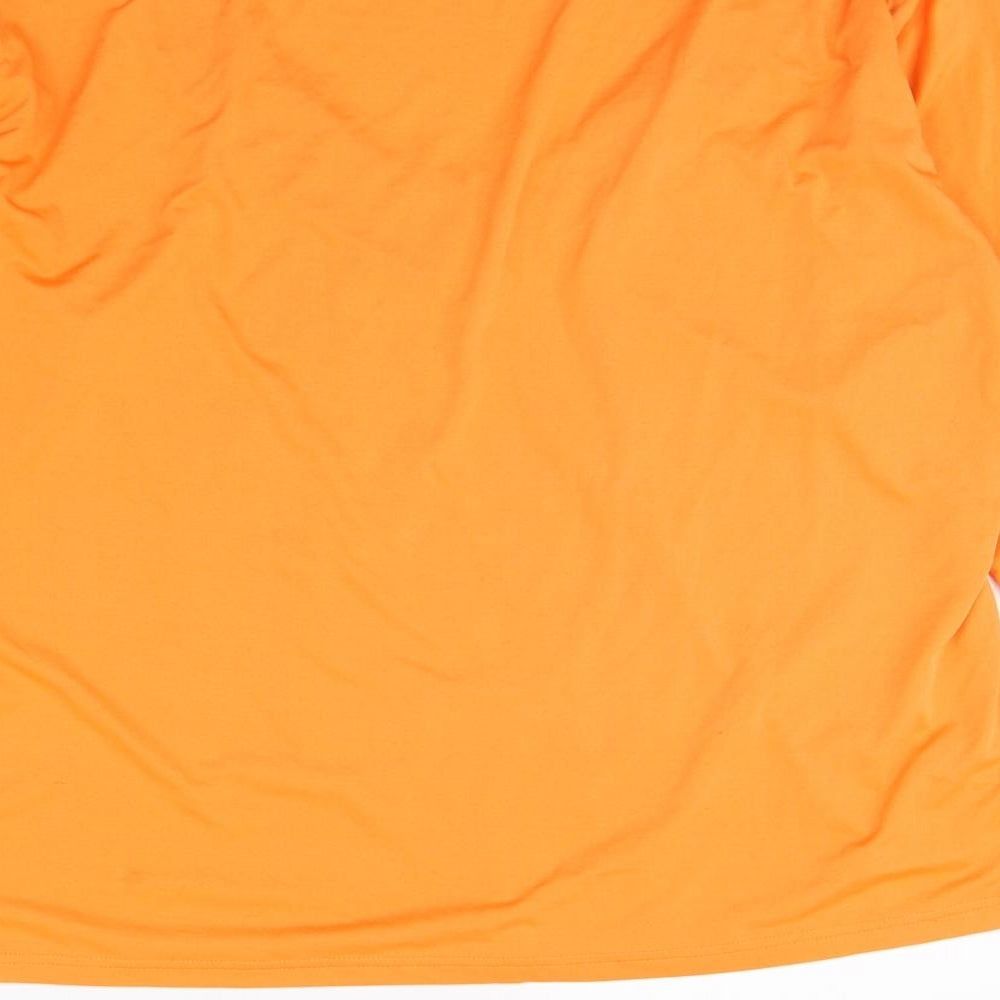 Preworn Womens Orange Basic T-Shirt Size XL - van