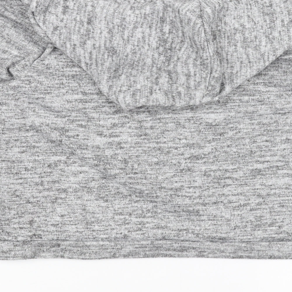 New Look Girls Grey Pullover Hoodie Size 12-13 Years - cropped
