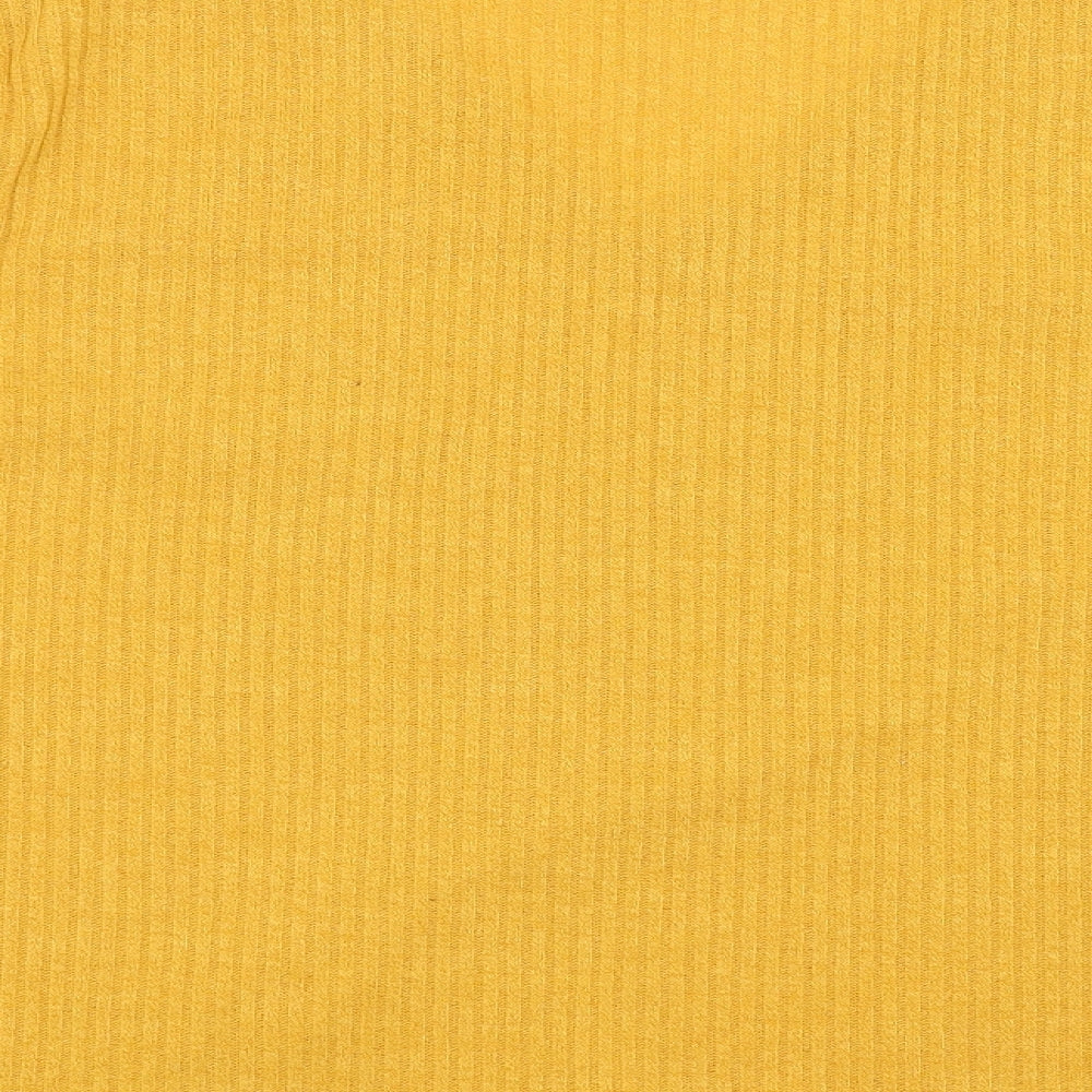 Preworn Womens Yellow Pullover Jumper Size XL - Lace Sleeve detail