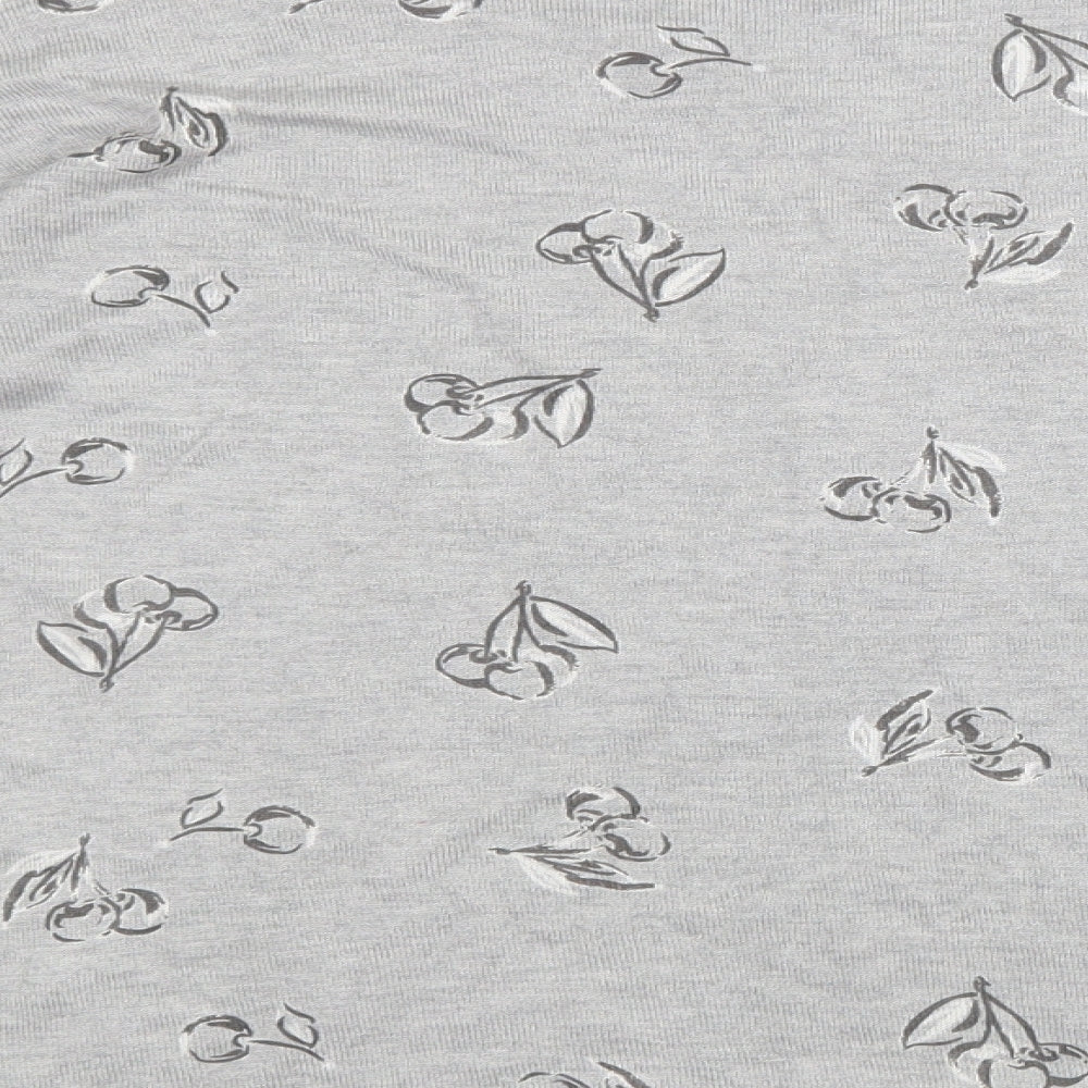 Monsoon Womens Grey Geometric Basic T-Shirt Size M