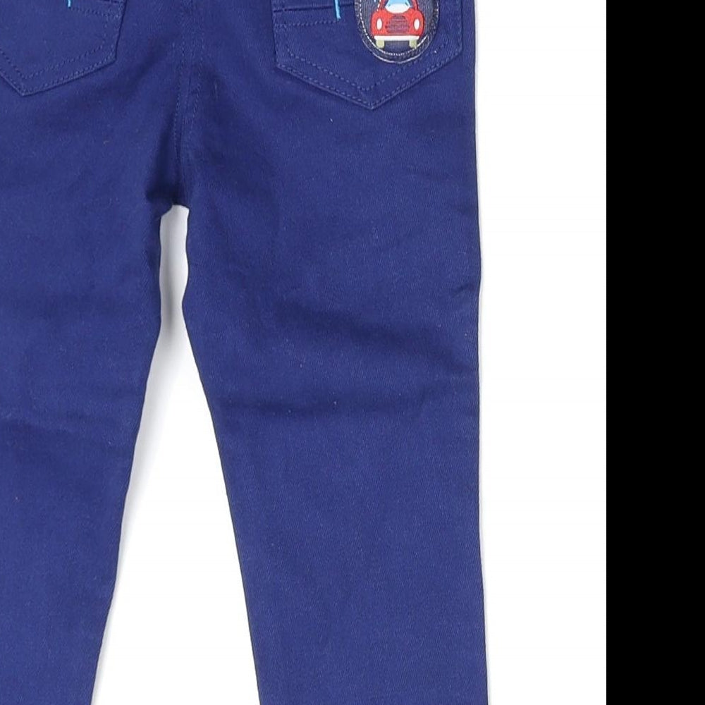 ABC Boys Blue Denim Cargo Jeans Size 12-18 Months - Waist- 17in, Length- 21in