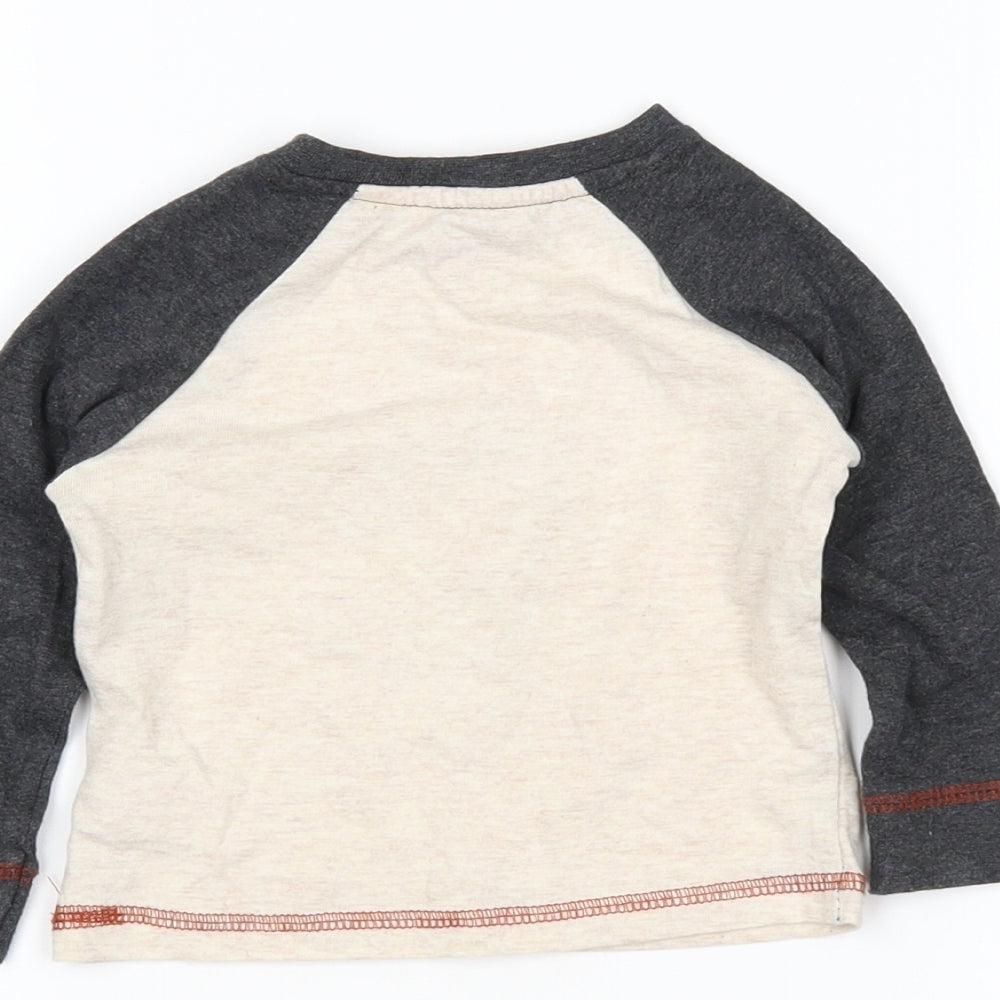 Lullaby Boys Beige Basic T-Shirt Size 6-9 Months