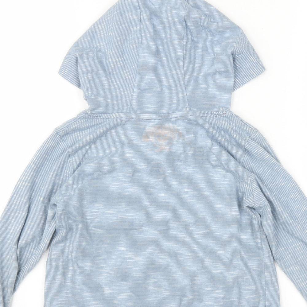 Ladybird Boys Blue Striped Pullover Hoodie Size 4-5 Years - star print