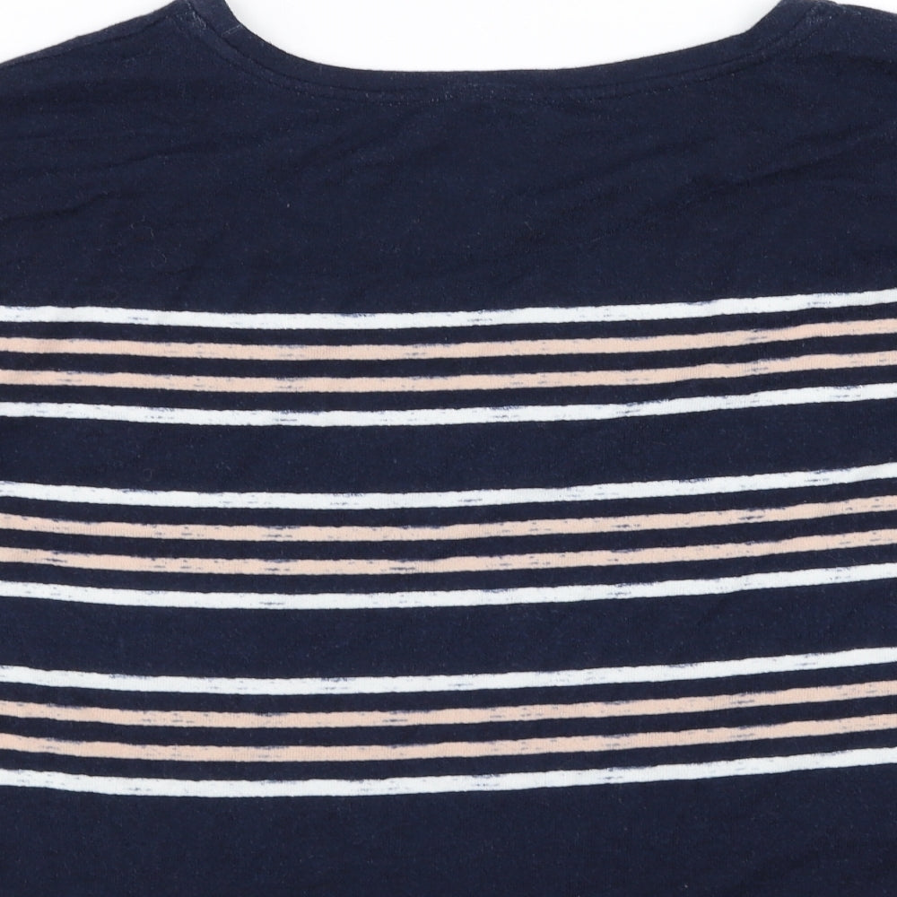 Marks and Spencer Womens Blue Striped Pullover Jumper Size 12
