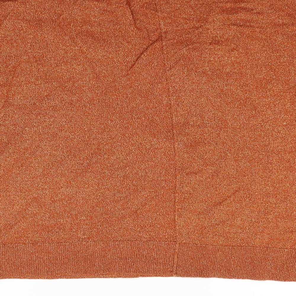 F&F Womens Orange Pullover Jumper Size 12