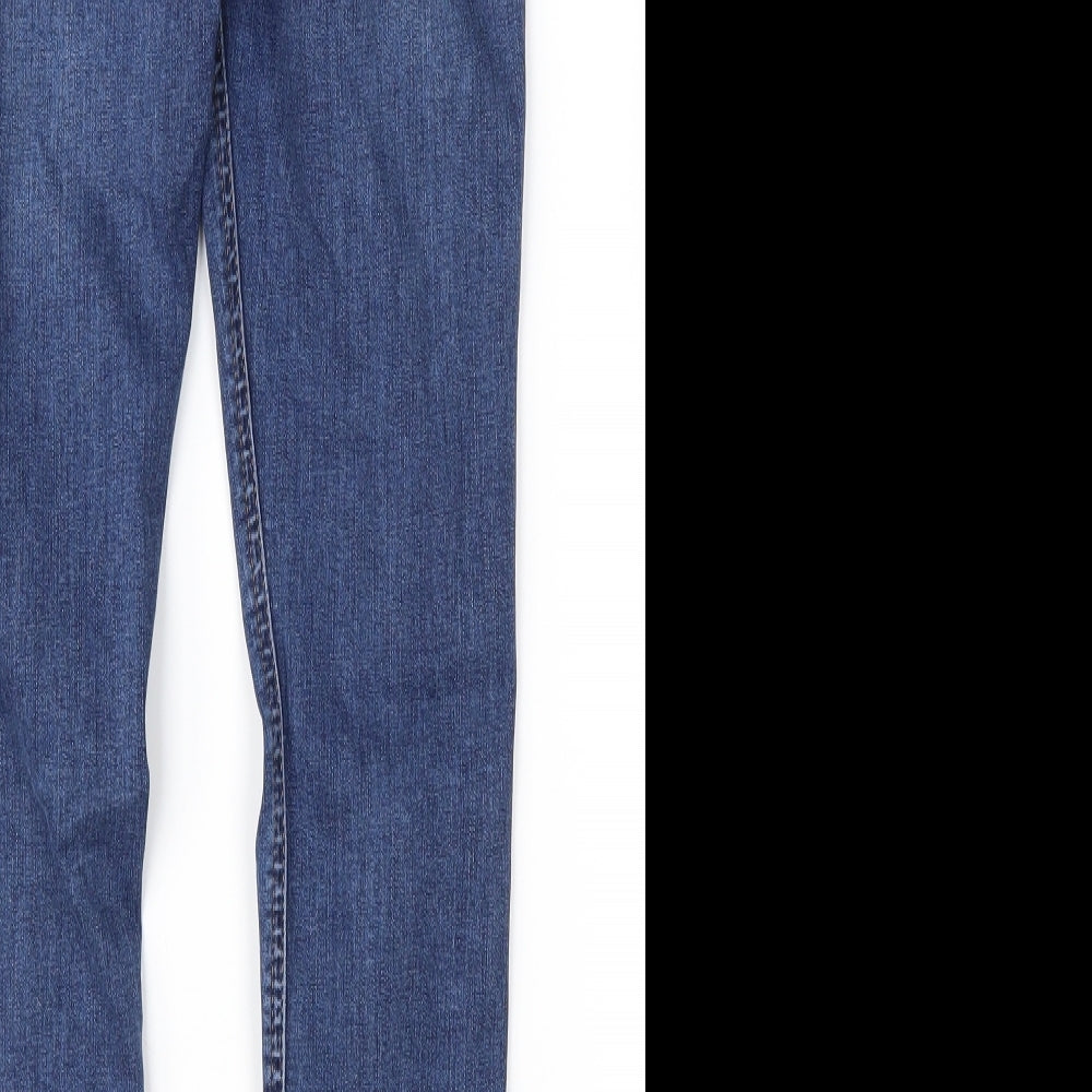 Topshop Womens Blue Denim Skinny Jeans Size 28 in L28 in