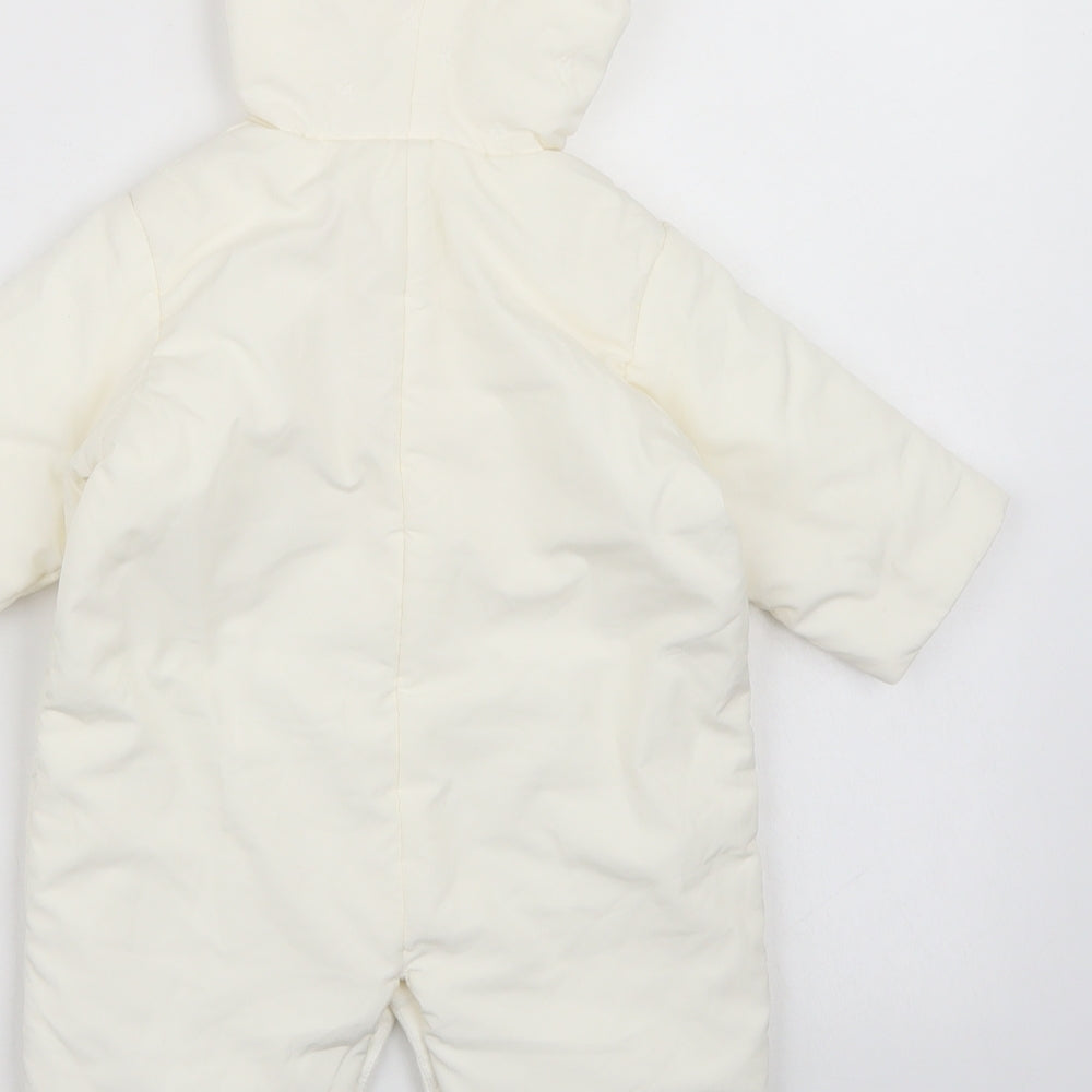baby mexx Baby White Basic Coat Snowsuit Size 0-3 Months