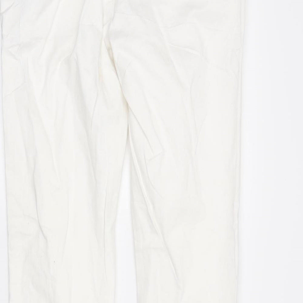 DenimCo Womens White Denim Straight Jeans Size 30 in L29 in