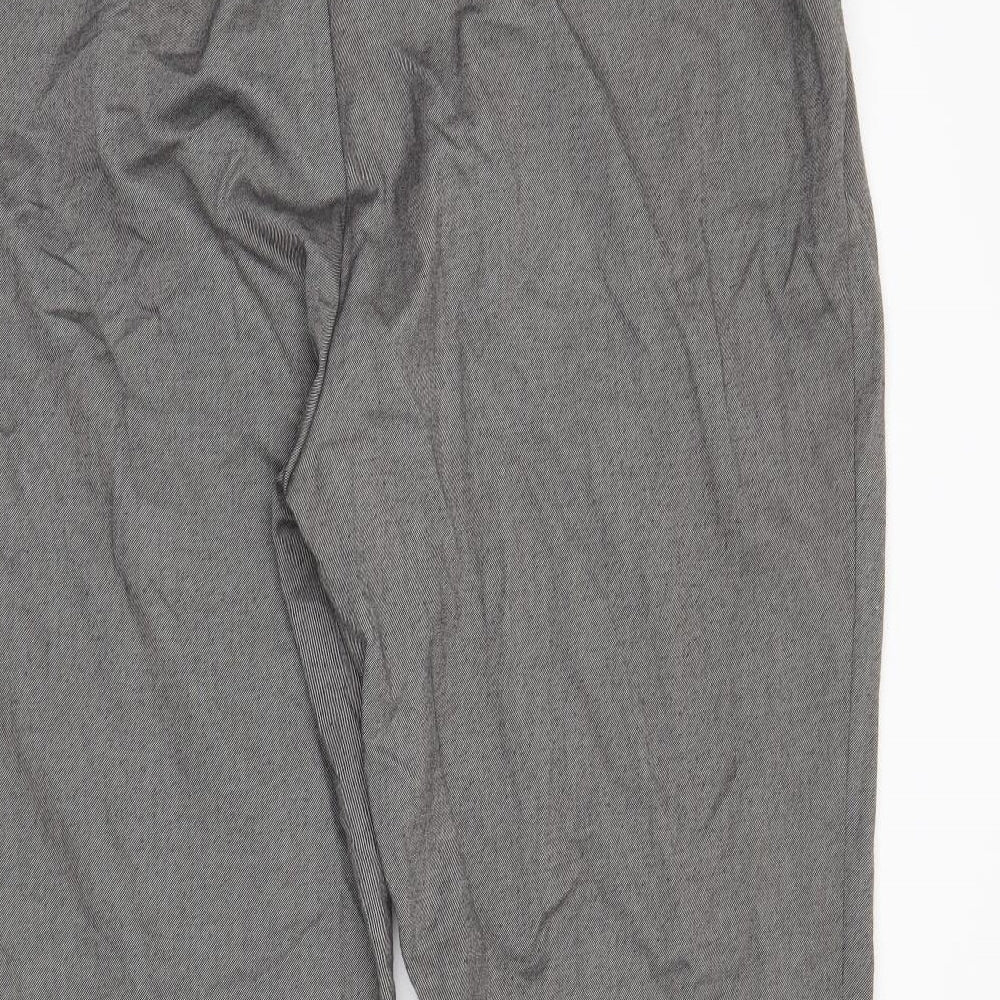 M&S Womens Grey Dress Pants Trousers Size 20 L26 in