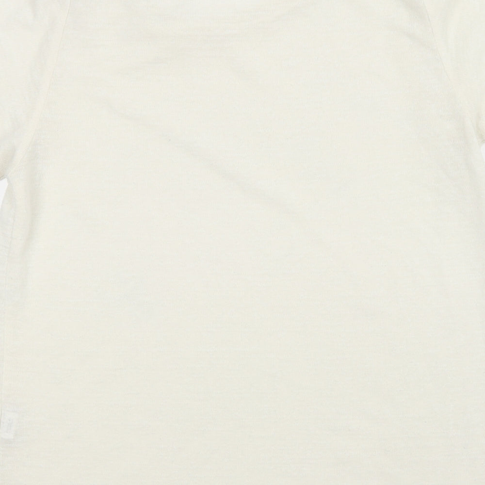 Primark Womens Ivory Knit Basic T-Shirt Size 6