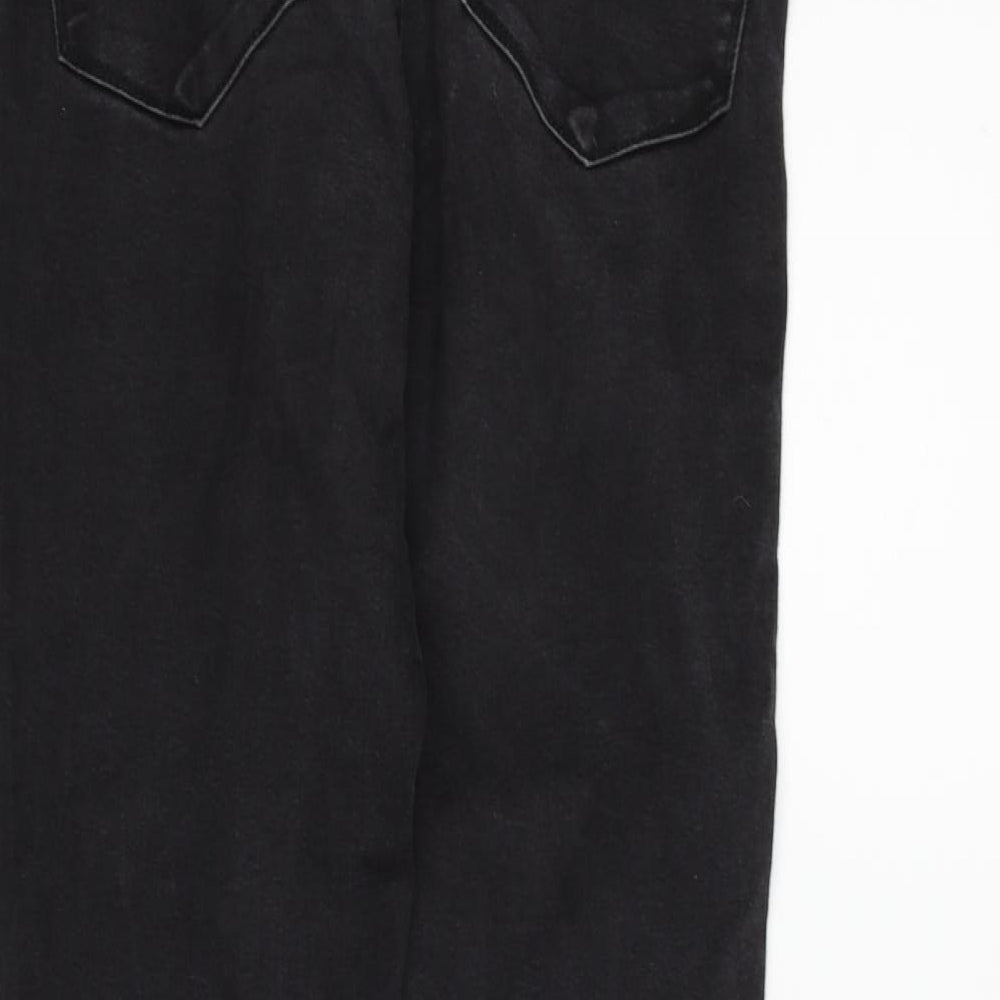deniem & co Womens Black Straight Jeans Size 12 L25 in