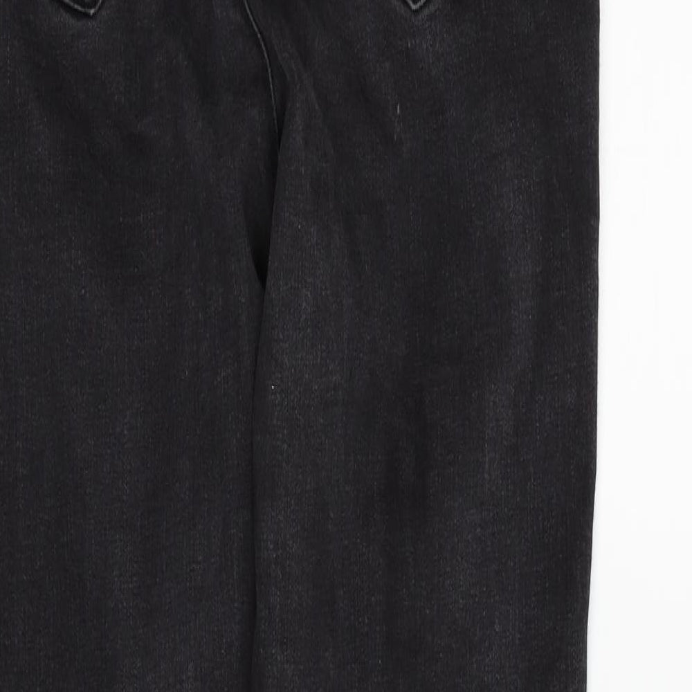 deniem & co Womens Black Straight Jeans Size 16 L27 in