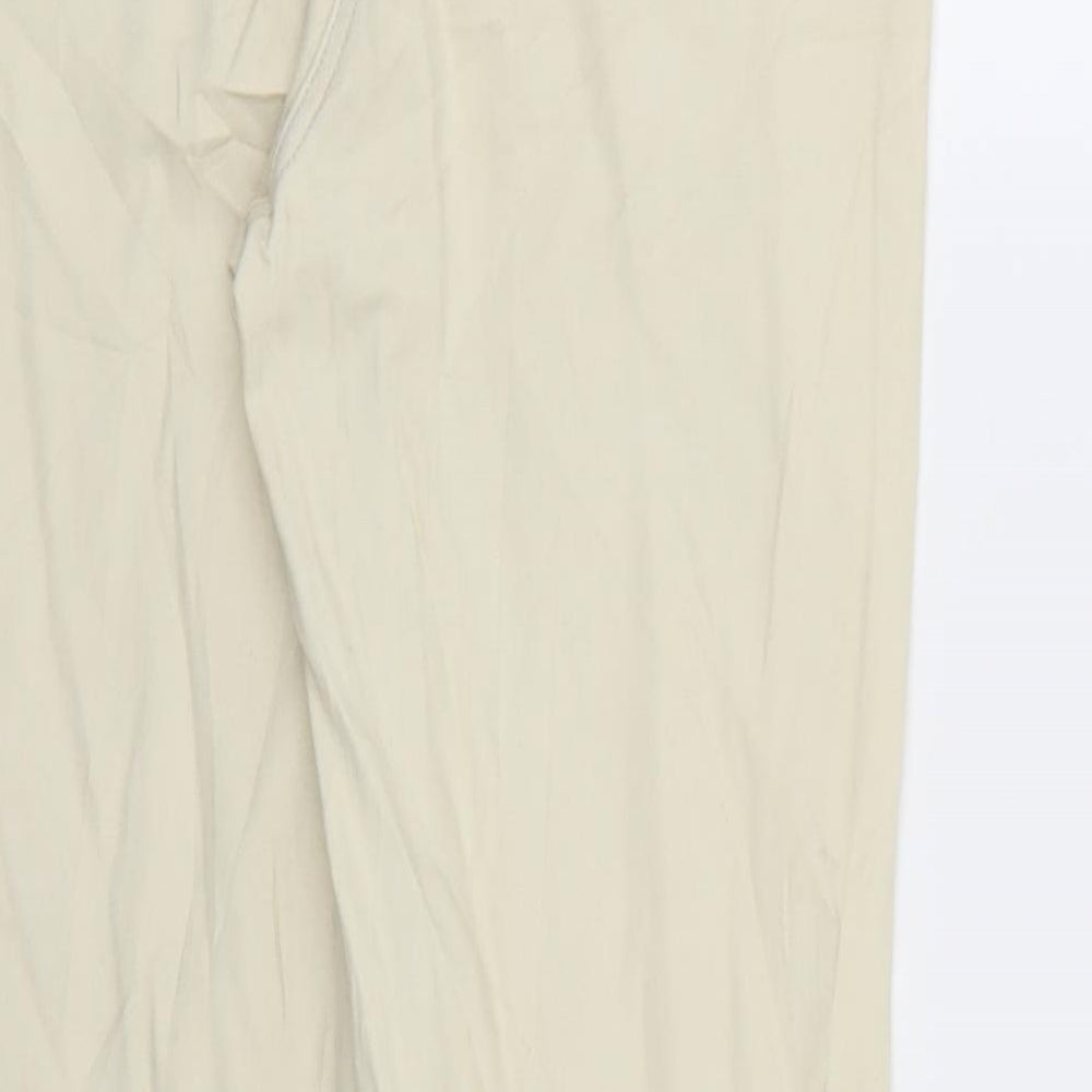 Preworn Womens Beige Denim Straight Jeans Size 8 L29 in
