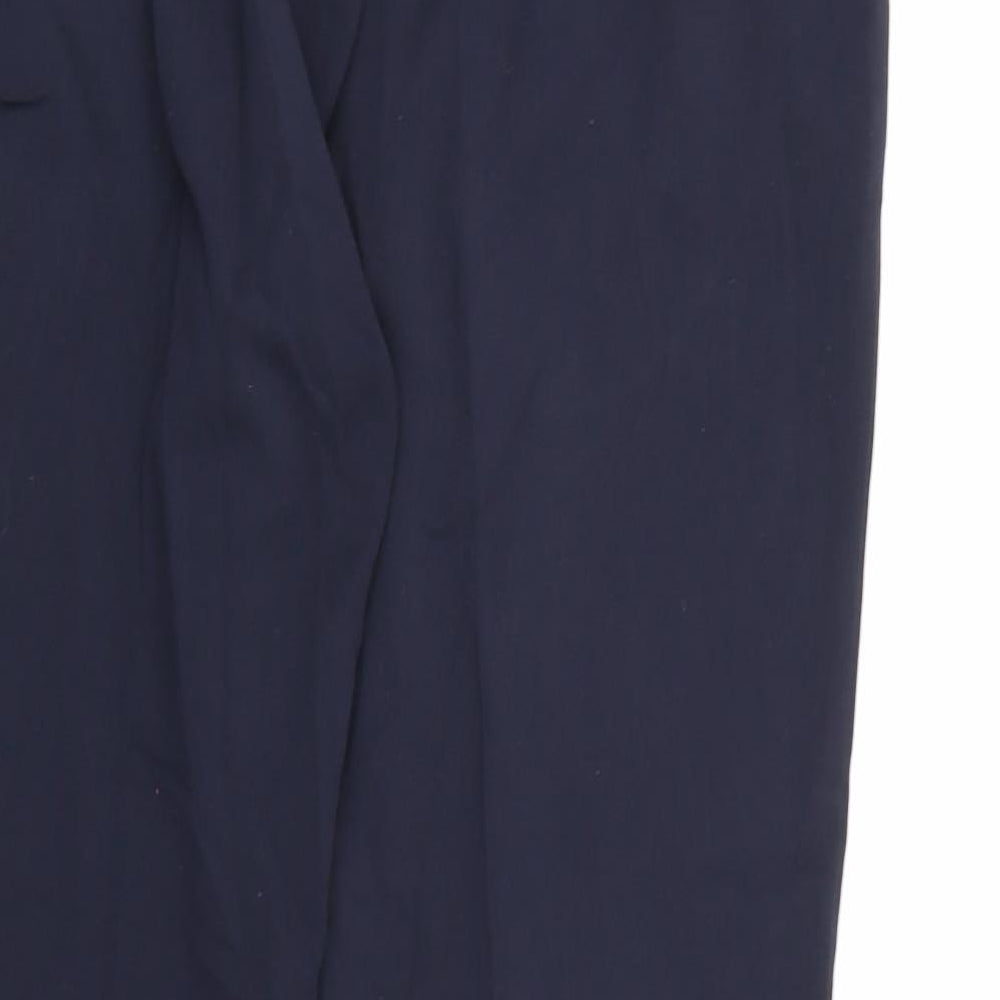Marks and Spencer Womens Blue Rayon Dress Pants Trousers Size 14 L28 in