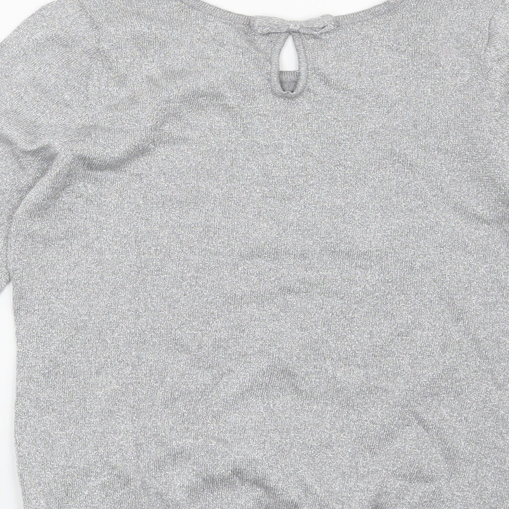 BHS Womens Silver Pullover Jumper Size 8