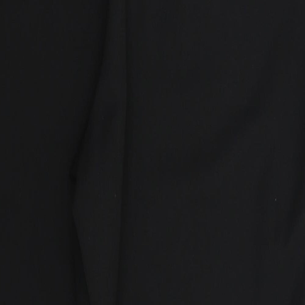 Preworn Womens Black Trousers Size 14 L28 in