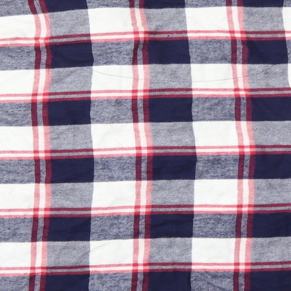 Linea Womens Multicoloured Check Basic Button-Up Size M