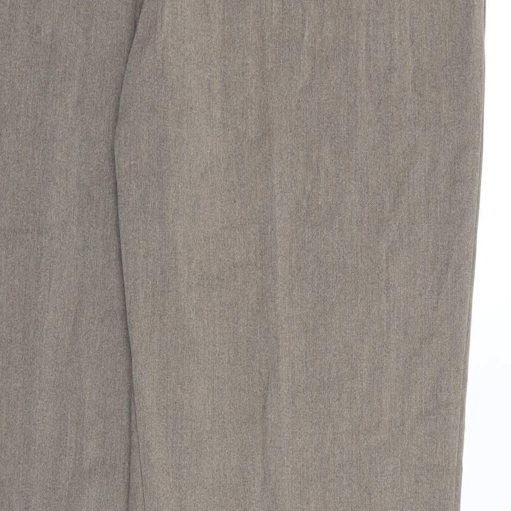 Marks and Spencer Womens Brown Rayon Dress Pants Trousers Size 18 L32 in