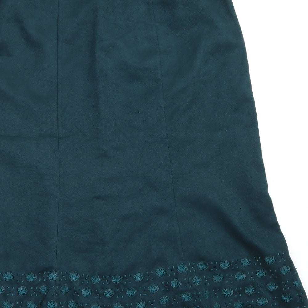 Marks and Spencer Womens Green A-Line Skirt Size 38 in