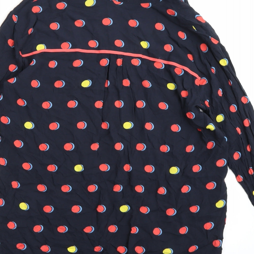 NEXT Womens Blue Polka Dot Basic Blouse Size 12