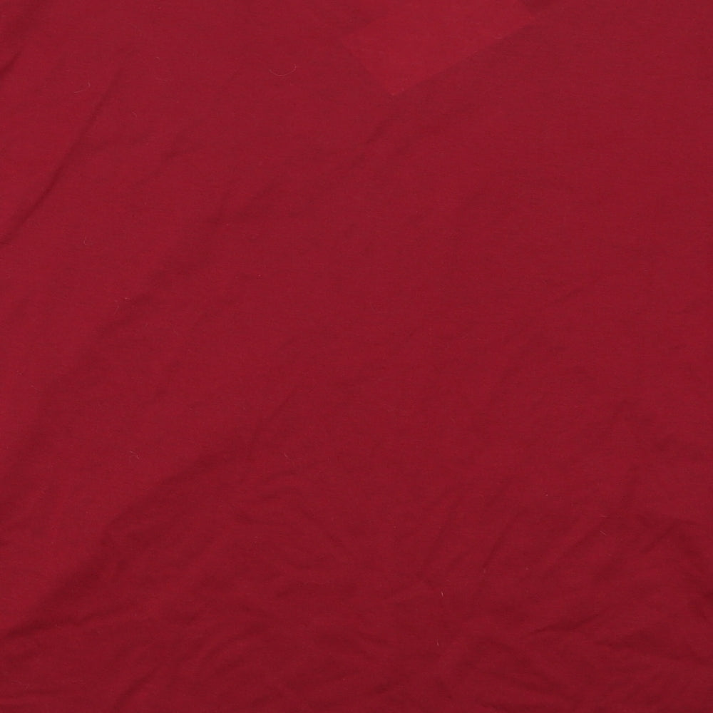 Lucky Womens Red Basic T-Shirt Size XL - Flowers