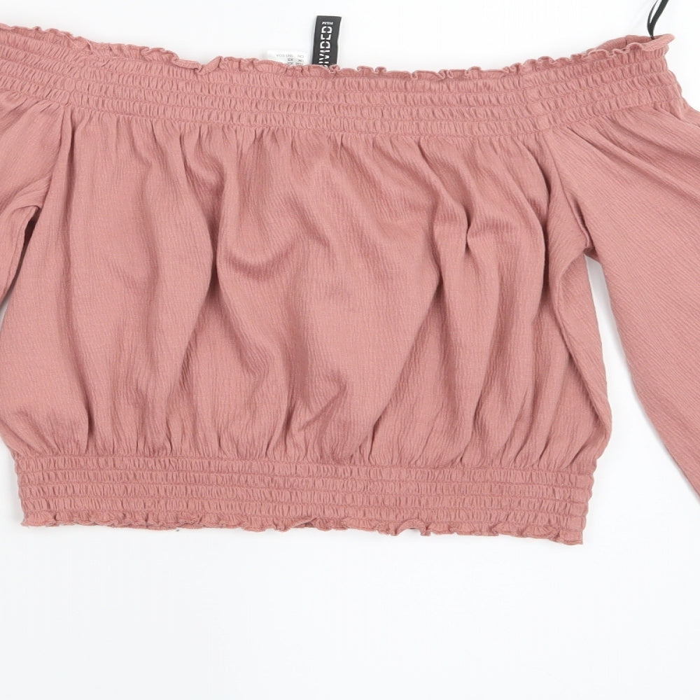 Divided by H&M Womens Pink Cropped T-Shirt Size XS