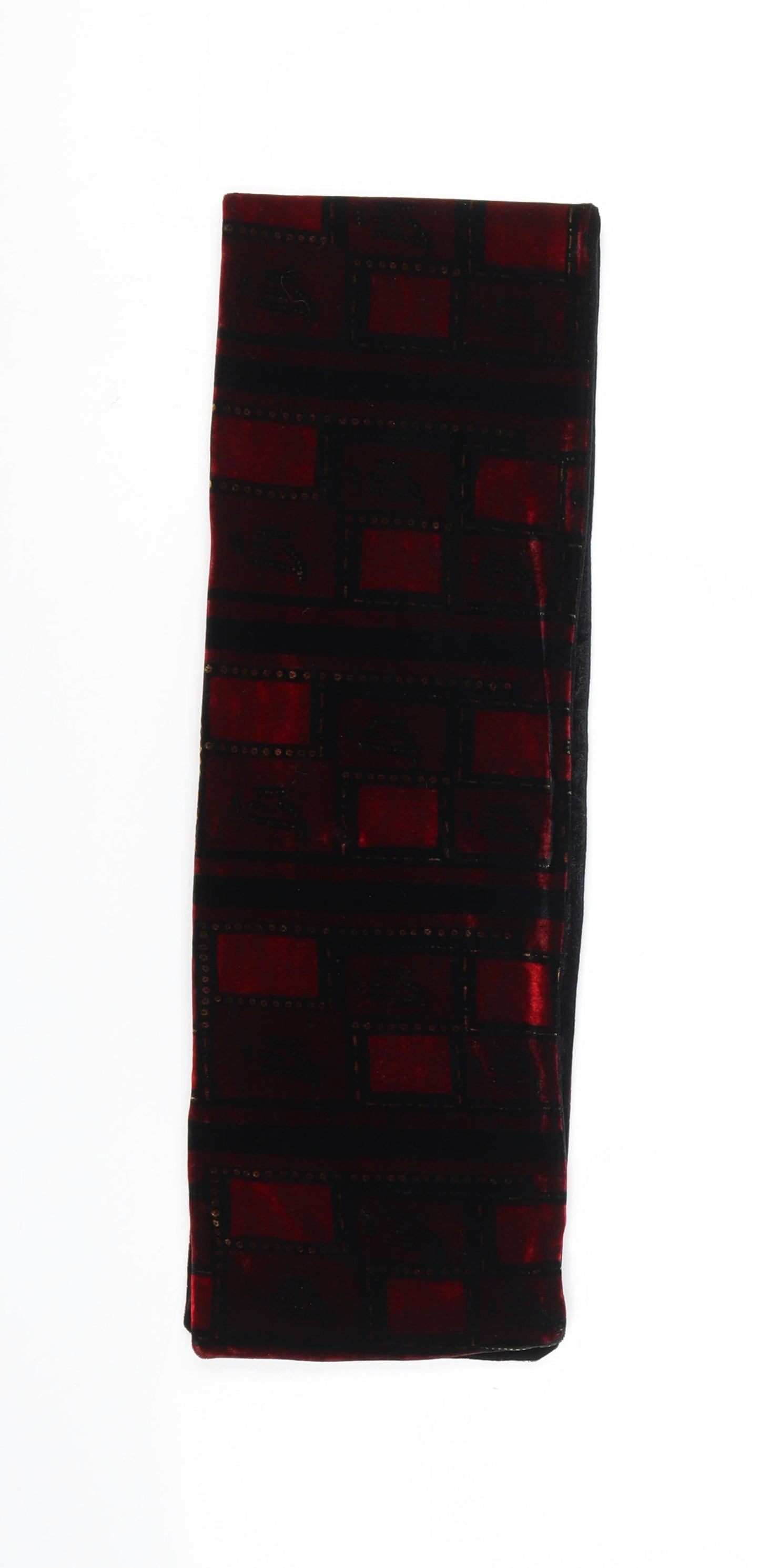 Preworn Womens Red Floral Scarf