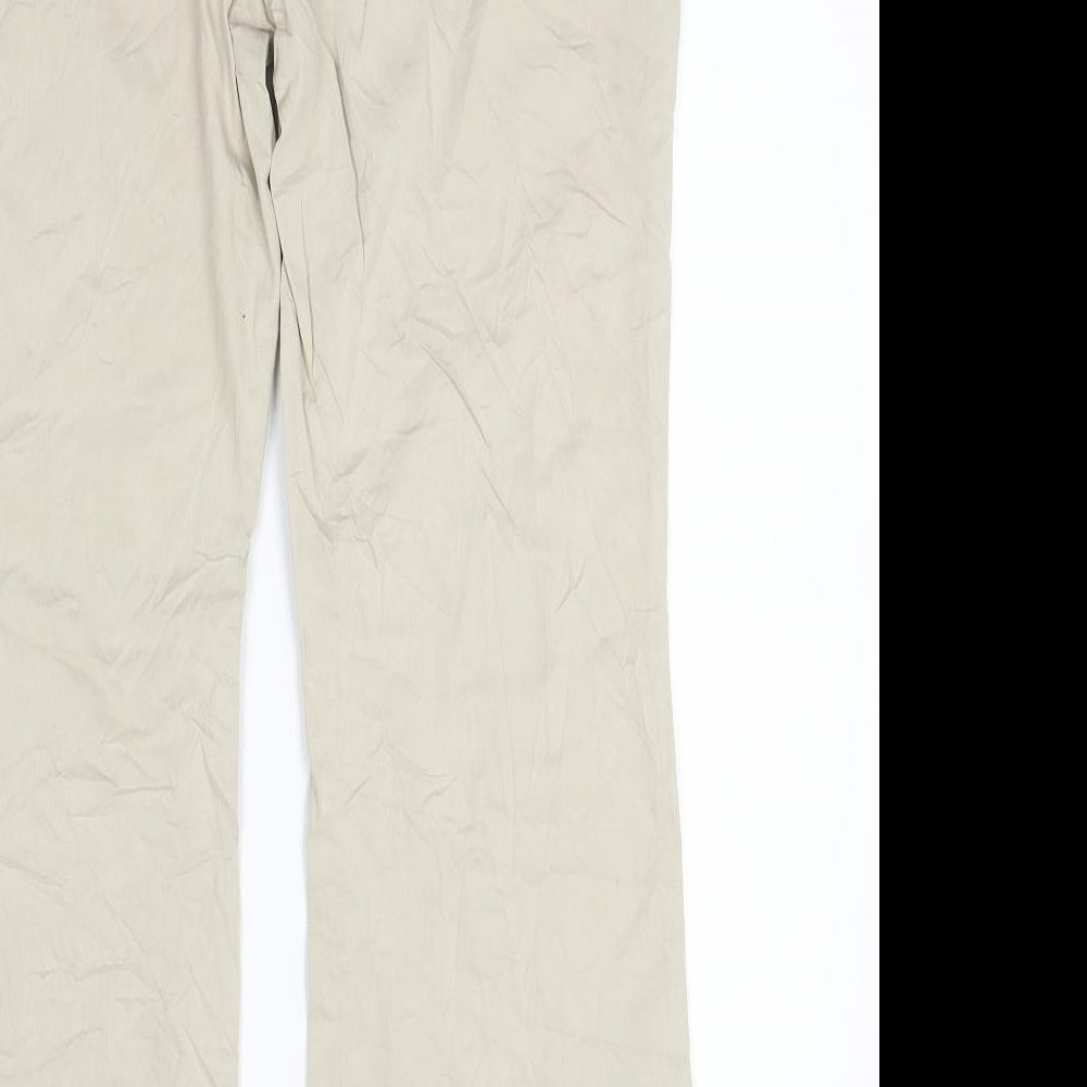 Marks and Spencer Womens Beige Trousers Size 14 L26 in