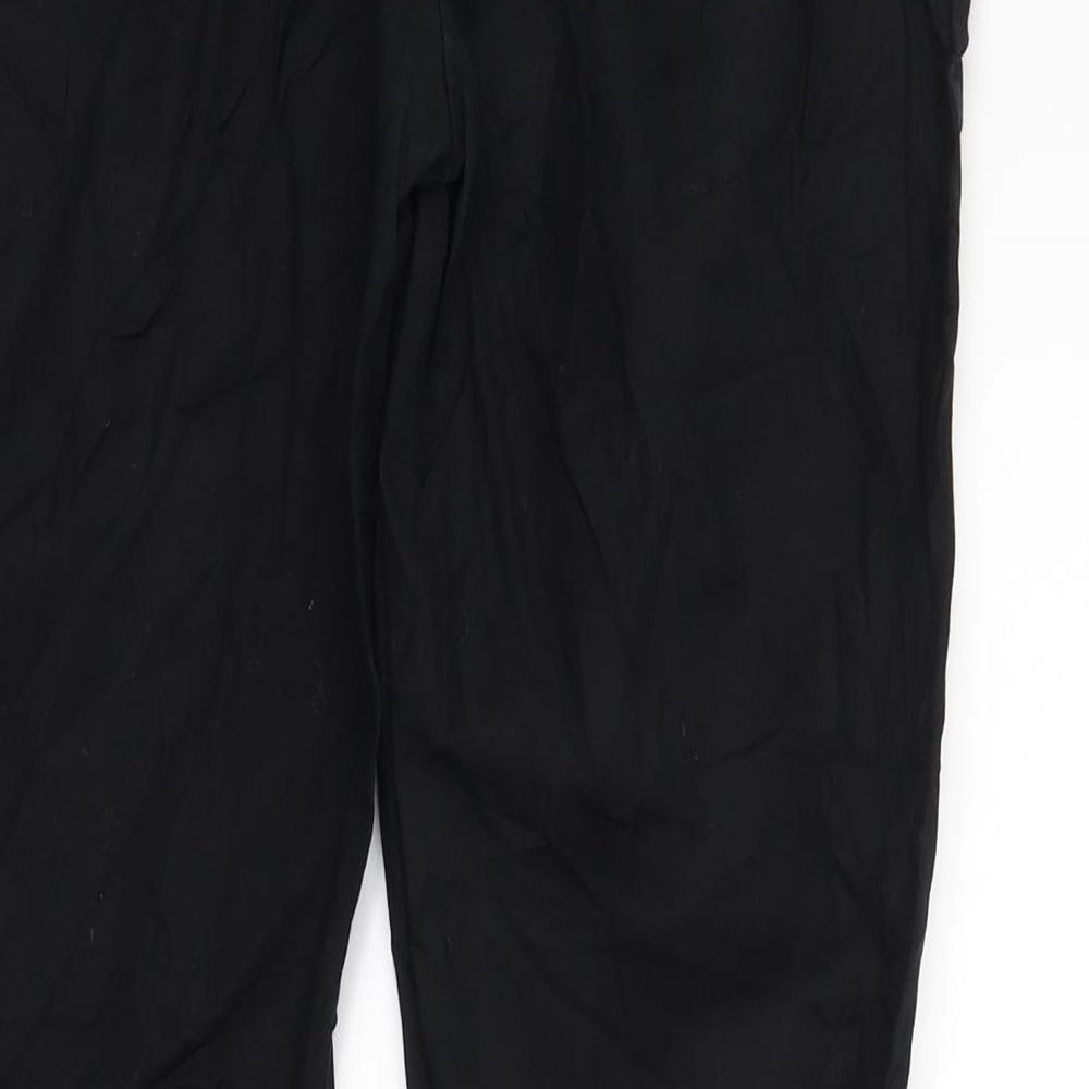Preworn Womens Black Trousers Size 28 in L25 in