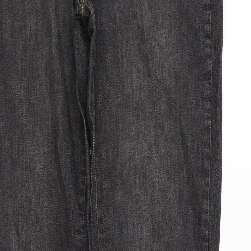 Papaya Womens Black Trousers Size 12 L29 in