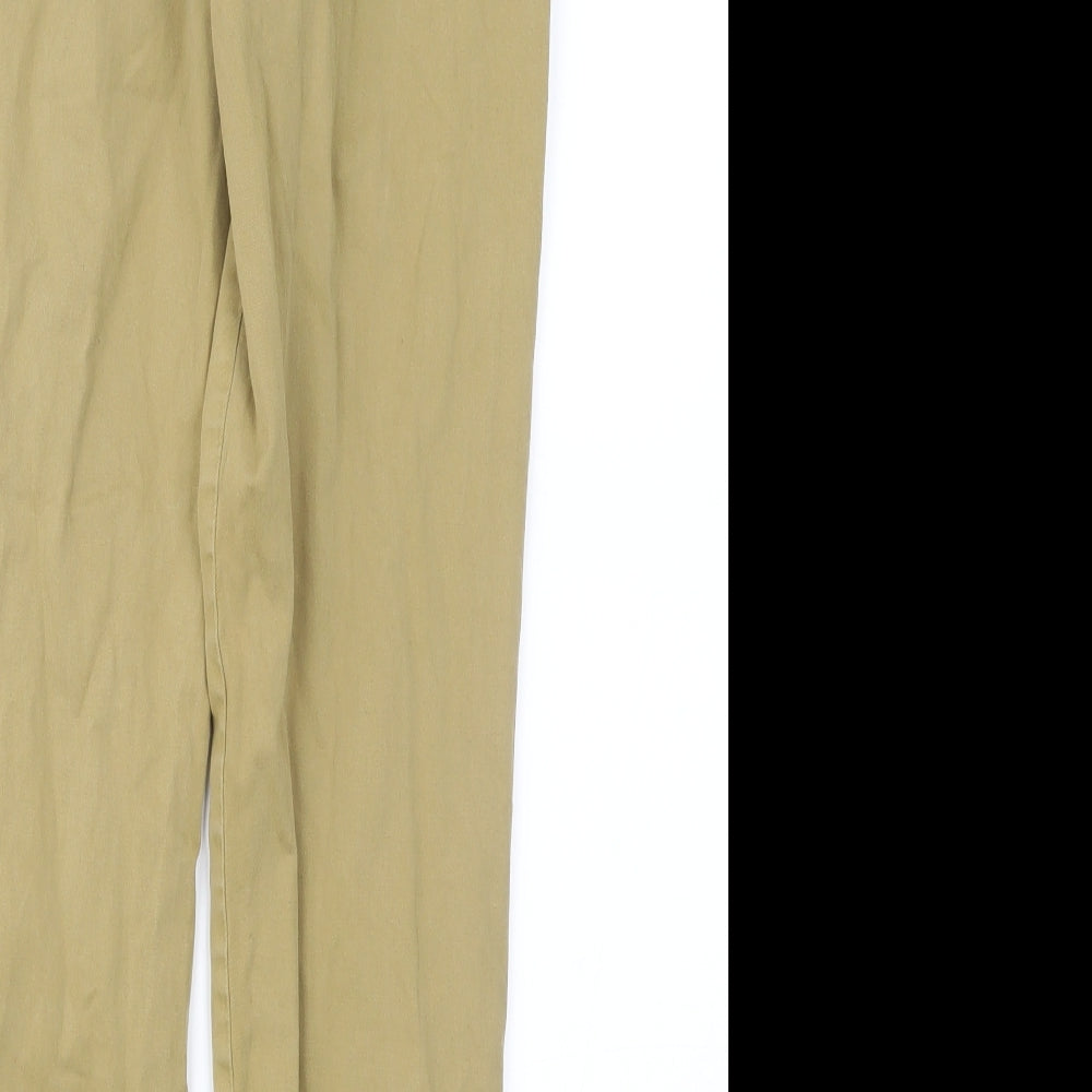 Bershka Womens Brown Chino Trousers Size 6 L23 in