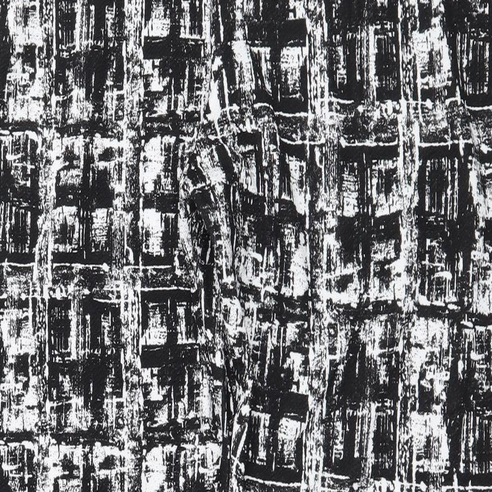 Peacocks Womens Black Geometric Jersey Harem Trousers Size 18 L29 in