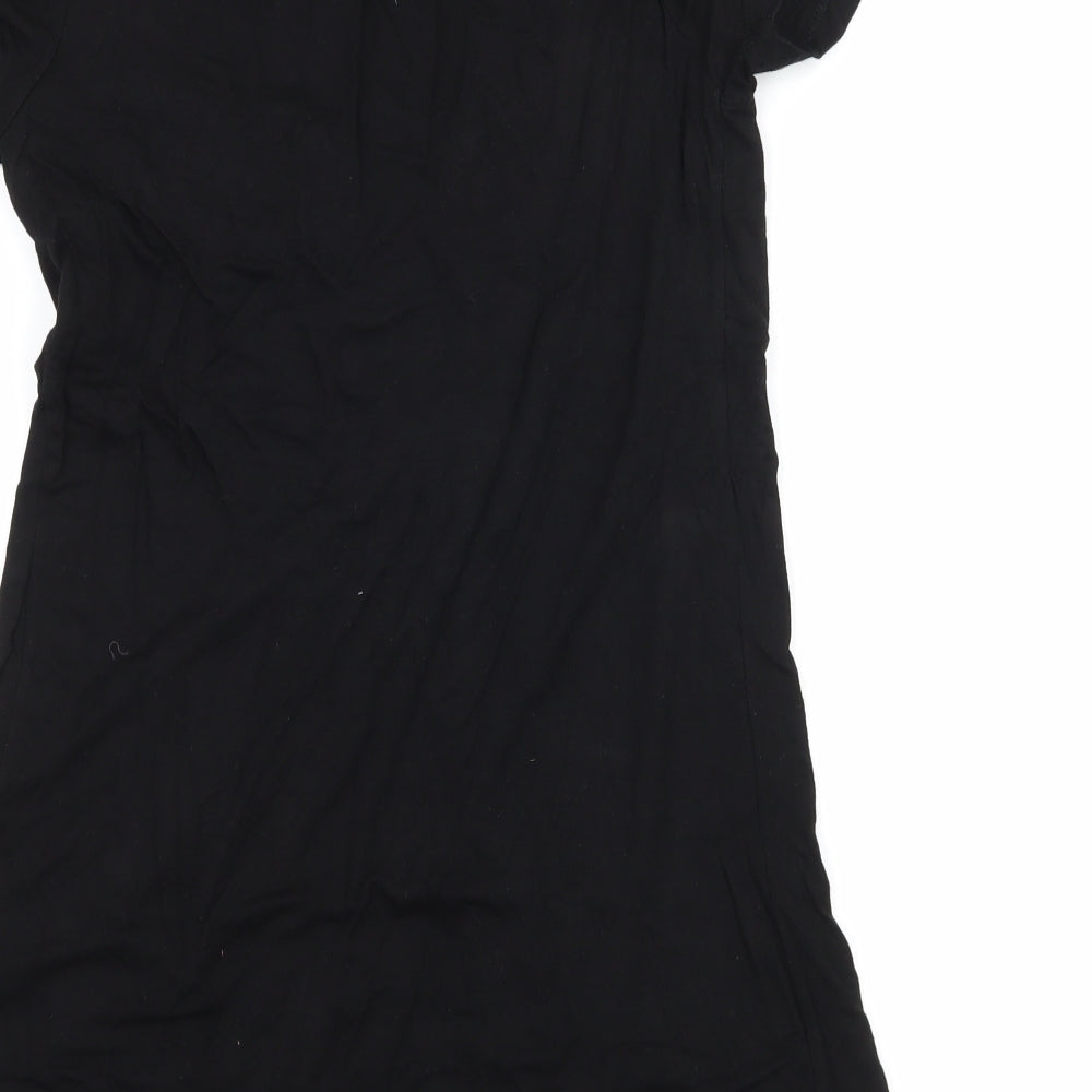 Ramisu Womens Black Jersey Basic T-Shirt Size 12