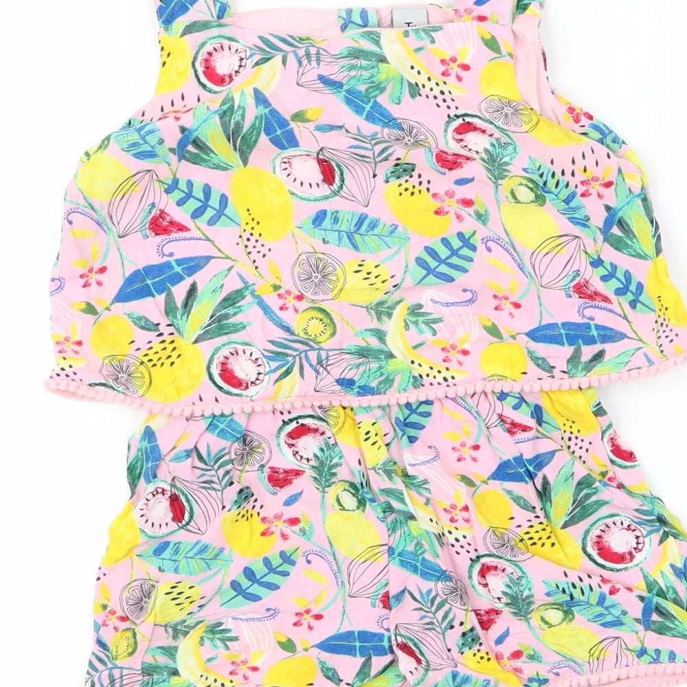 Tu kids Girls Pink Cami One Piece Size 3 Years - fruit