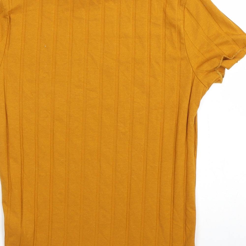 Primark Womens Yellow Basic T-Shirt Size 2XS