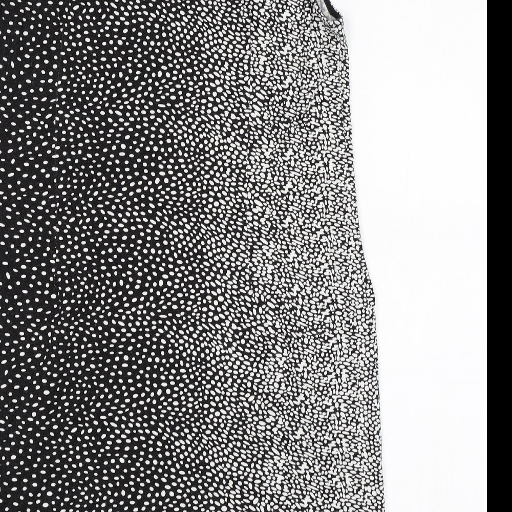 TU Womens Black Polka Dot Shift Size 14