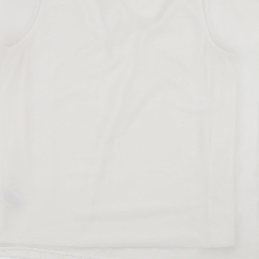 Marks and Spencer Womens White Basic Blouse Size 14 - tank under blouse