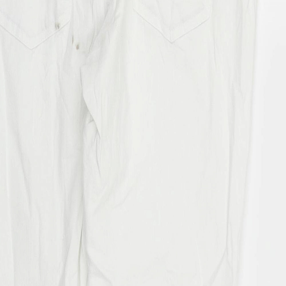 Janina Womens White Trousers Size 16 L25 in - washable mark