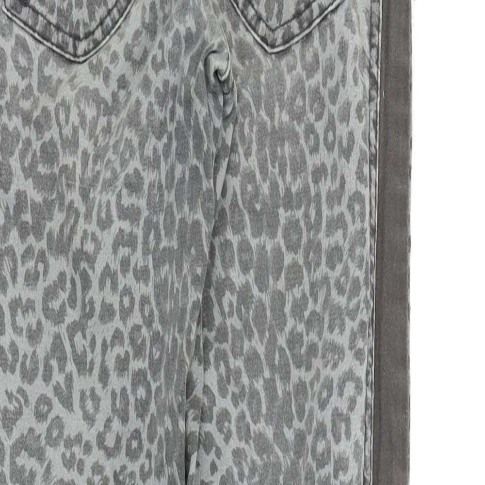 NEXT Girls Grey Camouflage Skinny Jeans Size 9 Years